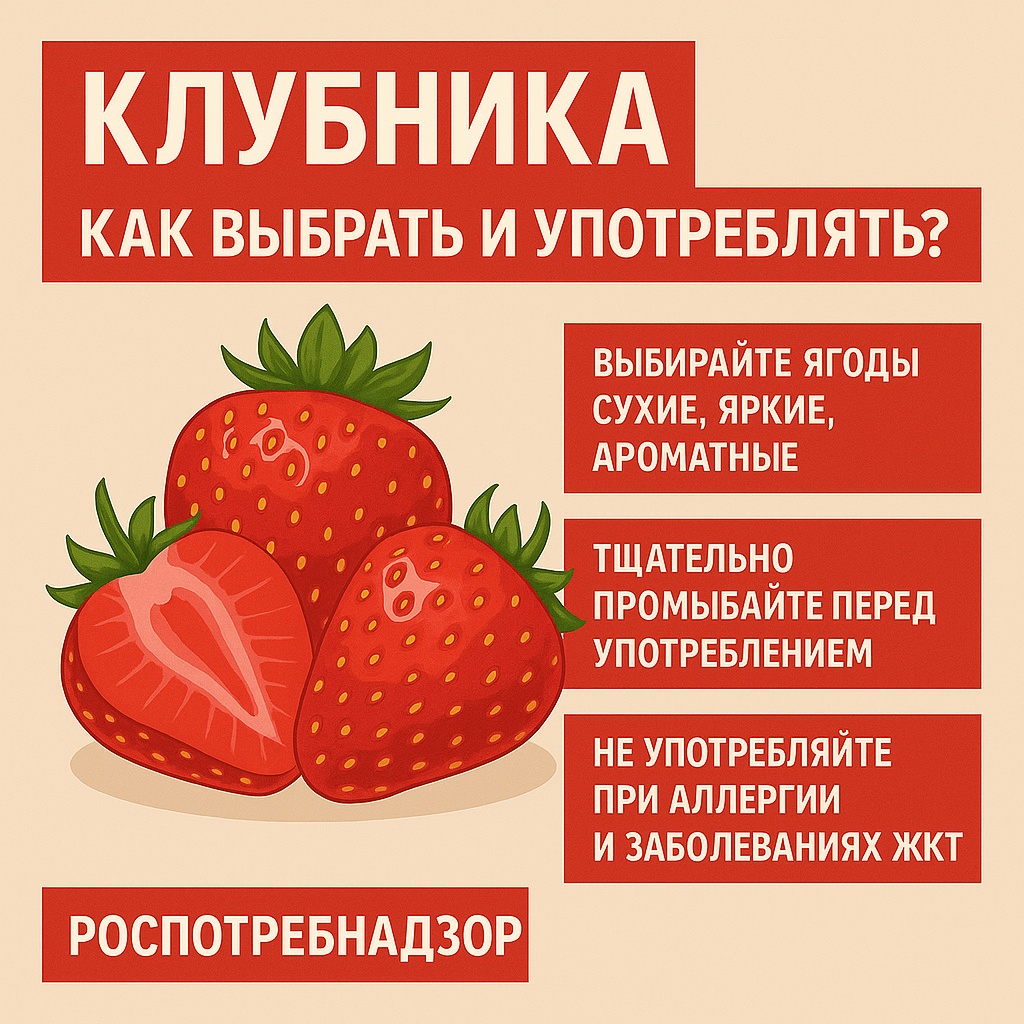 Роспотребнадзор напоминает, как правильно выбрать клубнику