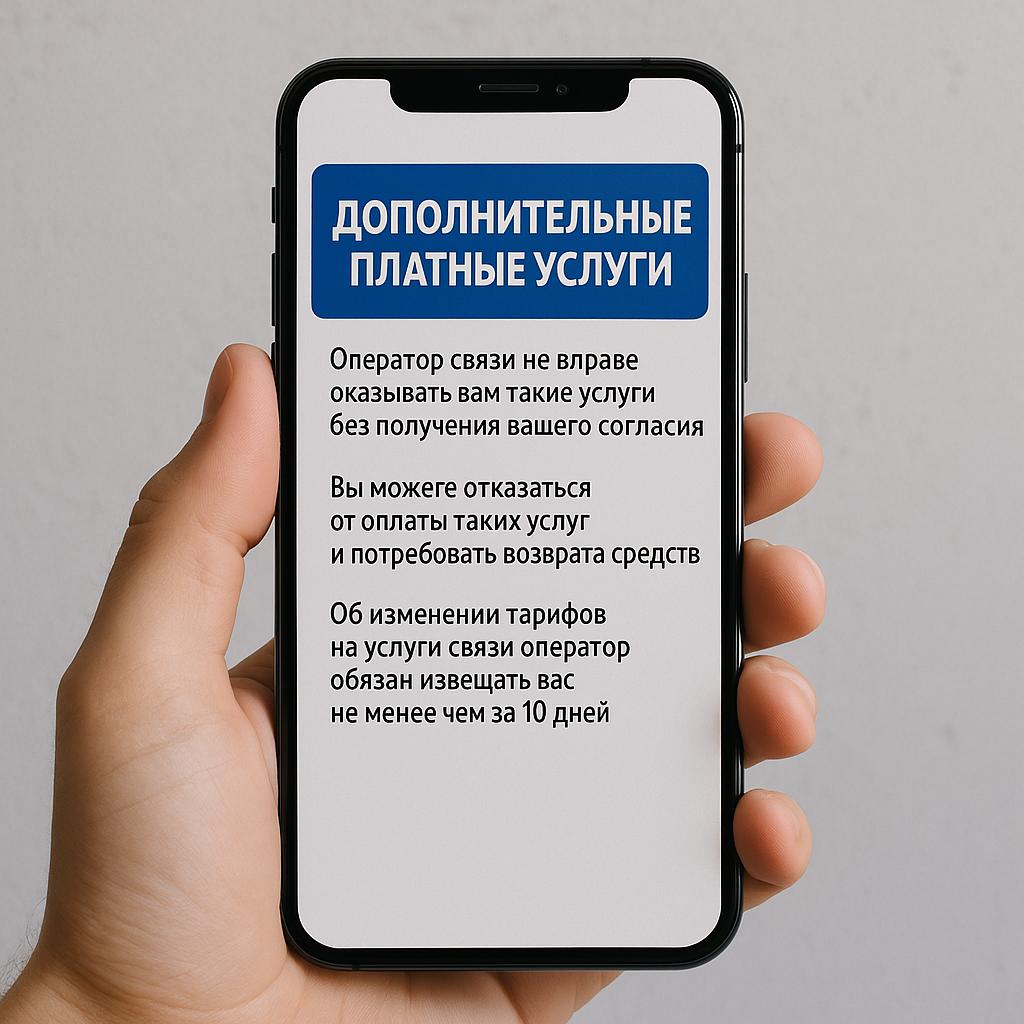 Роспотребнадзор: что делать, если оператор сотовой связи требует оплатить навязанные услуги